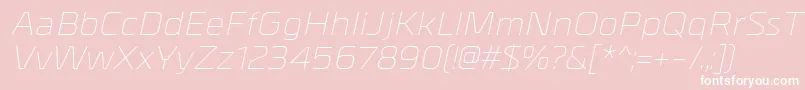 MetrikLightitalic Font – White Fonts on Pink Background