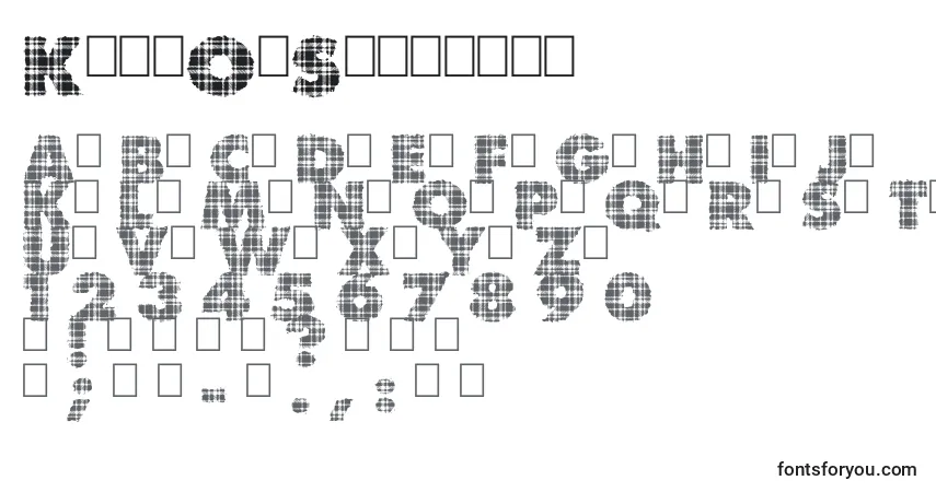 Шрифт KingOfScotland – алфавит, цифры, специальные символы