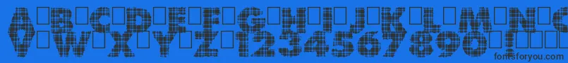 Шрифт KingOfScotland – чёрные шрифты на синем фоне
