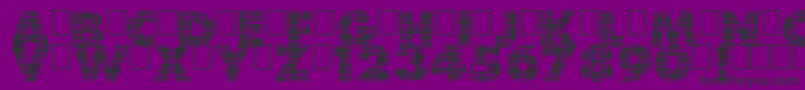フォントKingOfScotland – 紫の背景に黒い文字