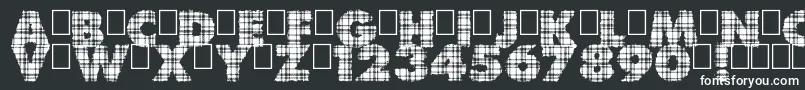 KingOfScotland-fontti – valkoiset fontit mustalla taustalla
