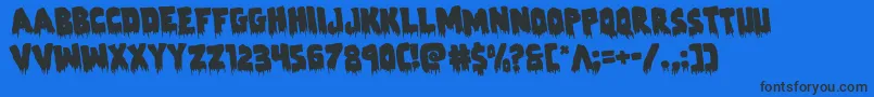 Zombiecontrolrotate Font – Black Fonts on Blue Background