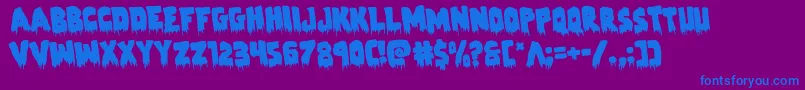 Zombiecontrolrotate Font – Blue Fonts on Purple Background