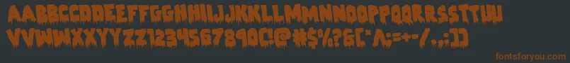 Zombiecontrolrotate Font – Brown Fonts on Black Background