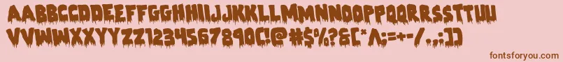 Zombiecontrolrotate Font – Brown Fonts on Pink Background