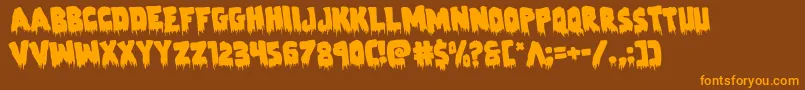 Zombiecontrolrotate Font – Orange Fonts on Brown Background
