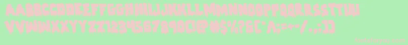 Zombiecontrolrotate Font – Pink Fonts on Green Background