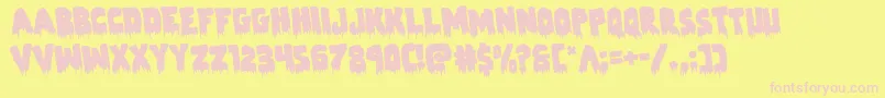 Zombiecontrolrotate Font – Pink Fonts on Yellow Background