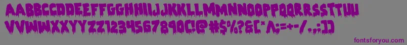 Zombiecontrolrotate-Schriftart – Violette Schriften auf grauem Hintergrund