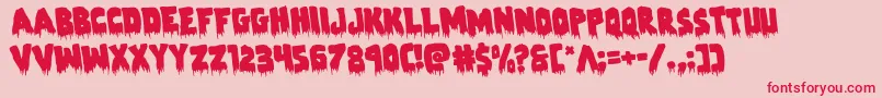 Zombiecontrolrotate Font – Red Fonts on Pink Background