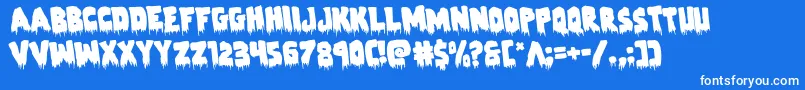 Zombiecontrolrotate Font – White Fonts on Blue Background