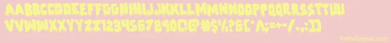 Zombiecontrolrotate Font – Yellow Fonts on Pink Background