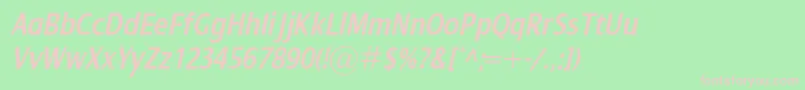 DialogCondSemiboldItalic Font – Pink Fonts on Green Background