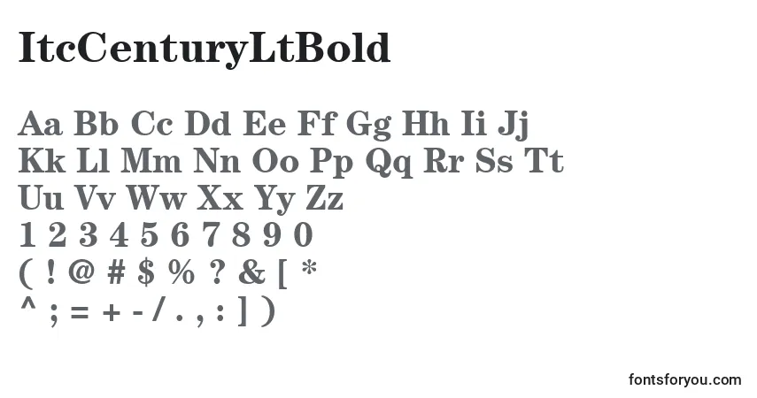 Шрифт ItcCenturyLtBold – алфавит, цифры, специальные символы