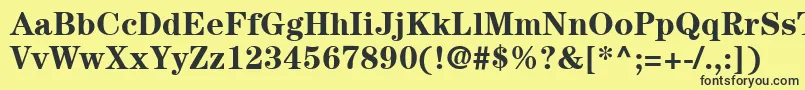 ItcCenturyLtBold Font – Black Fonts on Yellow Background