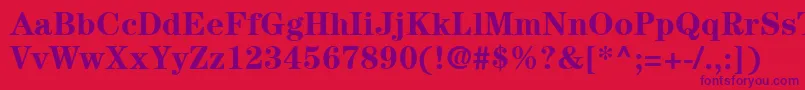 ItcCenturyLtBold Font – Purple Fonts on Red Background