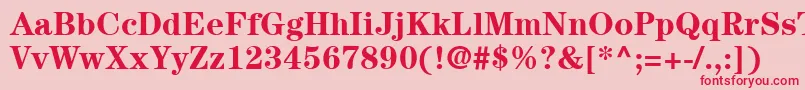 ItcCenturyLtBold-Schriftart – Rote Schriften auf rosa Hintergrund