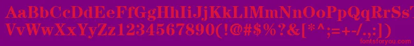 ItcCenturyLtBold Font – Red Fonts on Purple Background