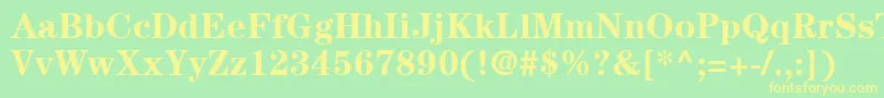 ItcCenturyLtBold Font – Yellow Fonts on Green Background