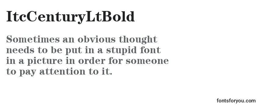 Review of the ItcCenturyLtBold Font
