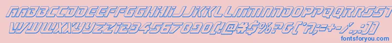 Legiosabina3Dital Font – Blue Fonts on Pink Background