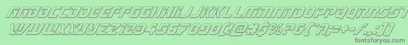 Legiosabina3Dital Font – Gray Fonts on Green Background