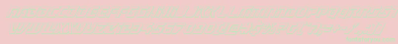 Legiosabina3Dital Font – Green Fonts on Pink Background