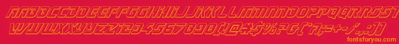 Legiosabina3Dital Font – Orange Fonts on Red Background