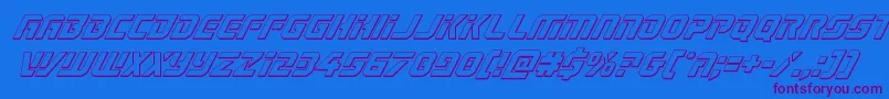 Legiosabina3Dital Font – Purple Fonts on Blue Background