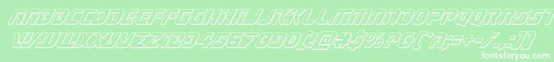 Legiosabina3Dital Font – White Fonts on Green Background