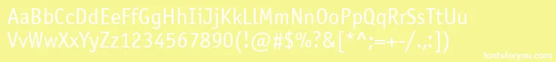 Officinasanswinctt Font – White Fonts on Yellow Background