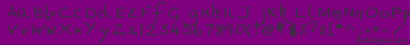 Valerieshand Font – Black Fonts on Purple Background