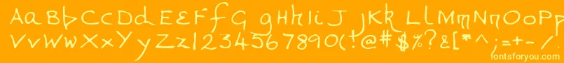 fuente Valerieshand – Fuentes Amarillas Sobre Fondo Naranja