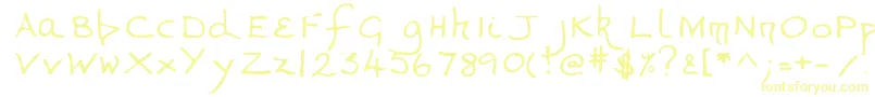 Więcej informacji o czcionce Valerieshand Czcionka Valerieshand – żółte czcionki