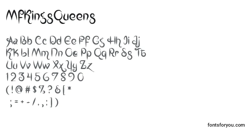 MfKingsQueens Font – alphabet, numbers, special characters