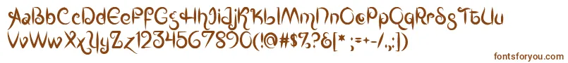 MfKingsQueens-fontti – ruskeat fontit valkoisella taustalla