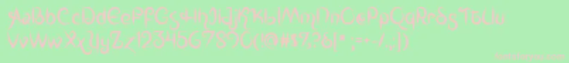 MfKingsQueens-Schriftart – Rosa Schriften auf grünem Hintergrund