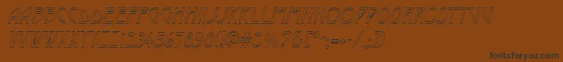 DustineItalic Font – Black Fonts on Brown Background