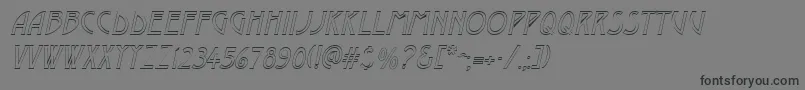 DustineItalic Font – Black Fonts on Gray Background