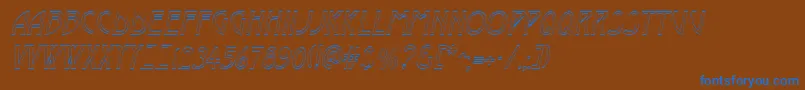 Czcionka DustineItalic – niebieskie czcionki na brązowym tle