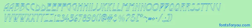 DustineItalic Font – Blue Fonts on Green Background