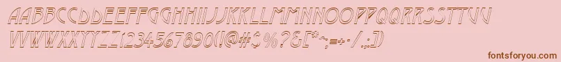 Шрифт DustineItalic – коричневые шрифты на розовом фоне