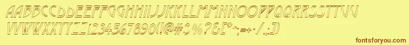 Подробнее о шрифте DustineItalic Шрифт DustineItalic – коричневые шрифты на жёлтом фоне