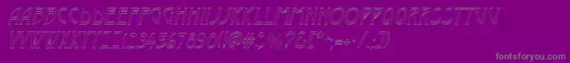 Fonte DustineItalic – fontes cinzas em um fundo violeta