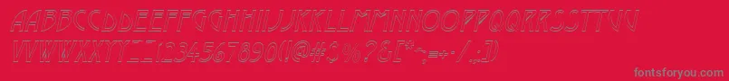 Fonte DustineItalic – fontes cinzas em um fundo vermelho