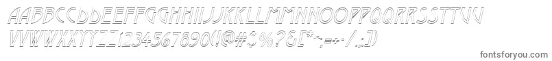 フォントDustineItalic – 灰色のフォント