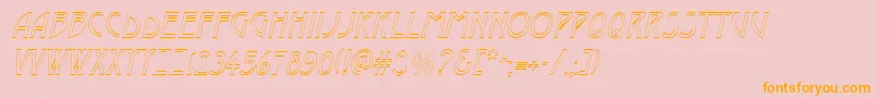 DustineItalic Font – Orange Fonts on Pink Background