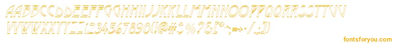 DustineItalic-fontti – oranssit fontit valkoisella taustalla