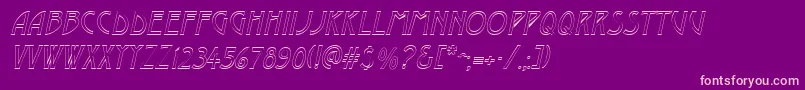 Fonte DustineItalic – fontes rosa em um fundo violeta