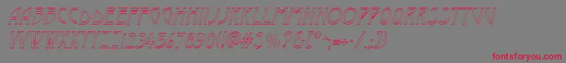 DustineItalic Font – Red Fonts on Gray Background